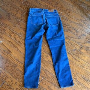 Madewell Men’s Slim Straight Jeans — Deep Blue Denim Back View